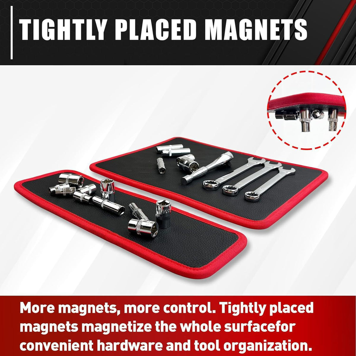 Magnetic Leather Tool Organizer Pad